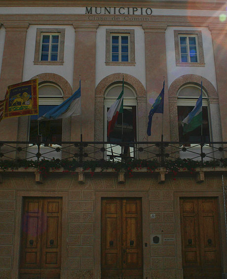 Das Rathaus Eingang Cortina foto