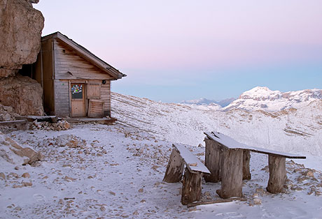 Hut im Winter Cortina foto