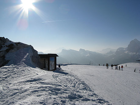 Skipisten in Cortina d'Ampezzo foto