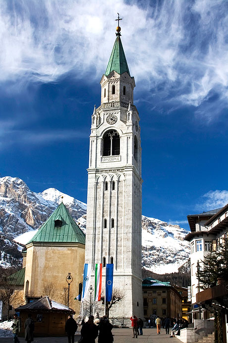 City center Cortina in winter photo