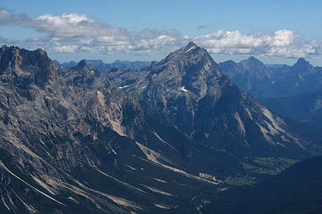 Cortina Dolomites in summer photo