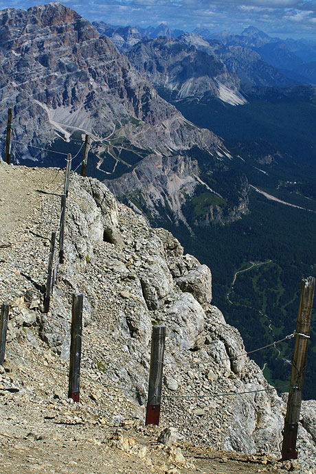 Hiking trail towards the Tofana peak Cortina photo