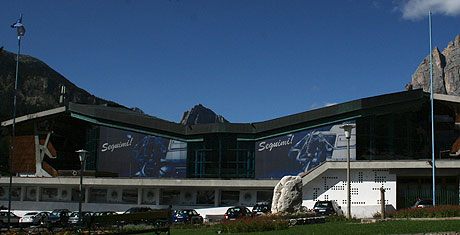 Olympic Ice Stadium in summer Cortina photo