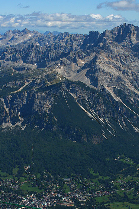 Panorama over the Alps from the top Tofana Cortina photo