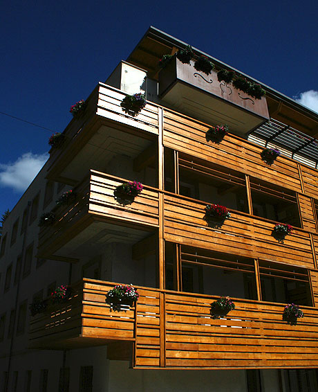 Wooden balconies Cortina photo