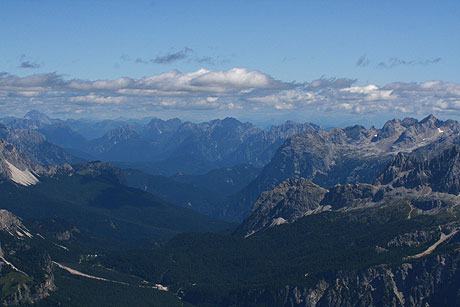 De Dolomieten gezien vanaf de top Tofana foto